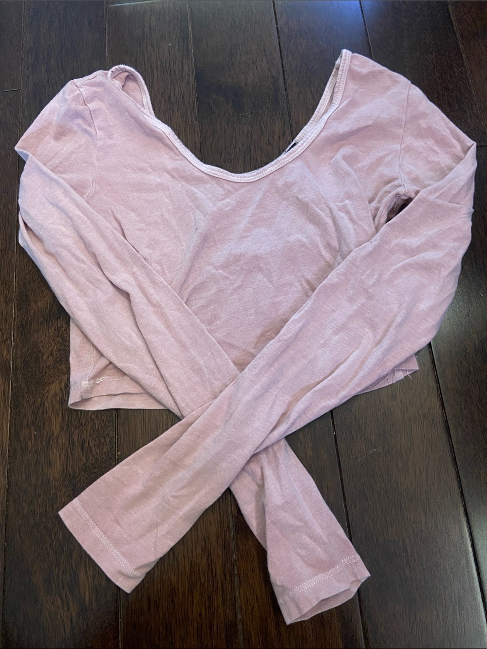 Women's Lightweight Long-Sleeve Scoop Neck Top - Light Mauve